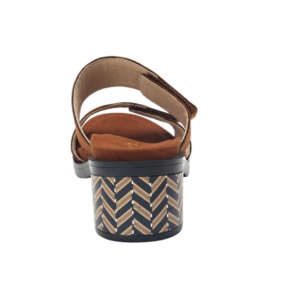 Alegria Women’s Tia Heels Sienna Color Herringbone Heel Velcro Straps US… - Picture 2 of 15